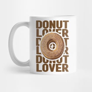 Chocolate donut illustration with text Mug